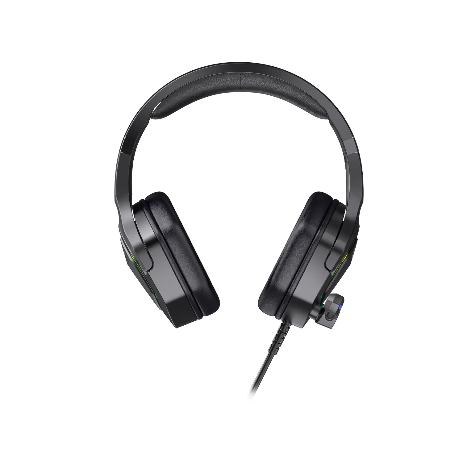 Lecoo HT403 3.5mm Jack + USB Kablolu Kulak Üstü RGB Aydınlatmalı Gaming Kulaklık Siyah - Image 4