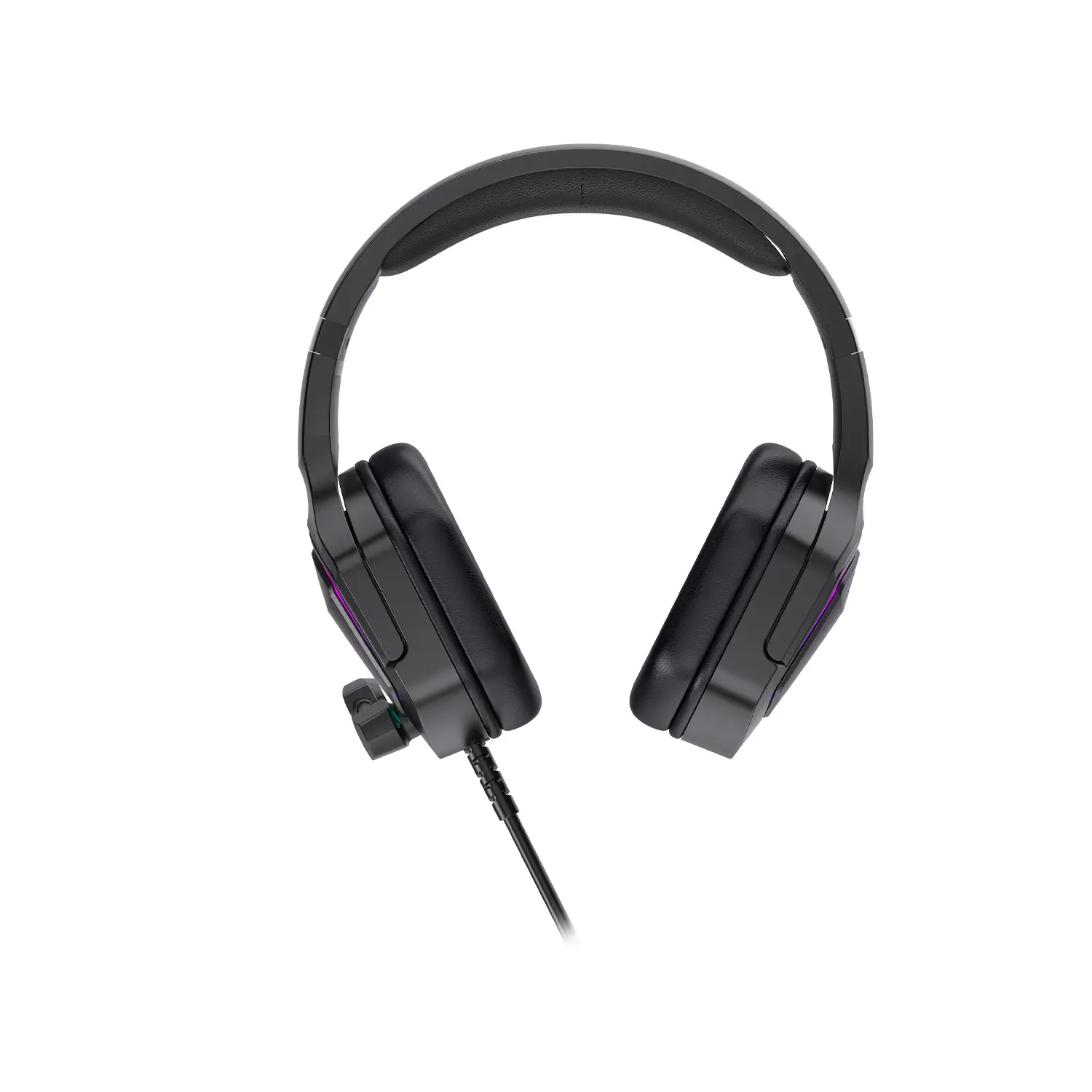 Lecoo HT403 3.5mm Jack + USB Kablolu Kulak Üstü RGB Aydınlatmalı Gaming Kulaklık Siyah - Image 6
