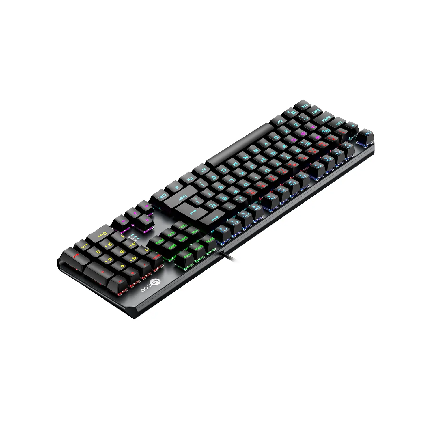 Lecoo GK301 USB Kablolu Makro Tuşlu Blue Switch RGB LED Aydınlatmalı Gaming Mekanik Türkçe Q Klavye Metalik Gri - Image 3
