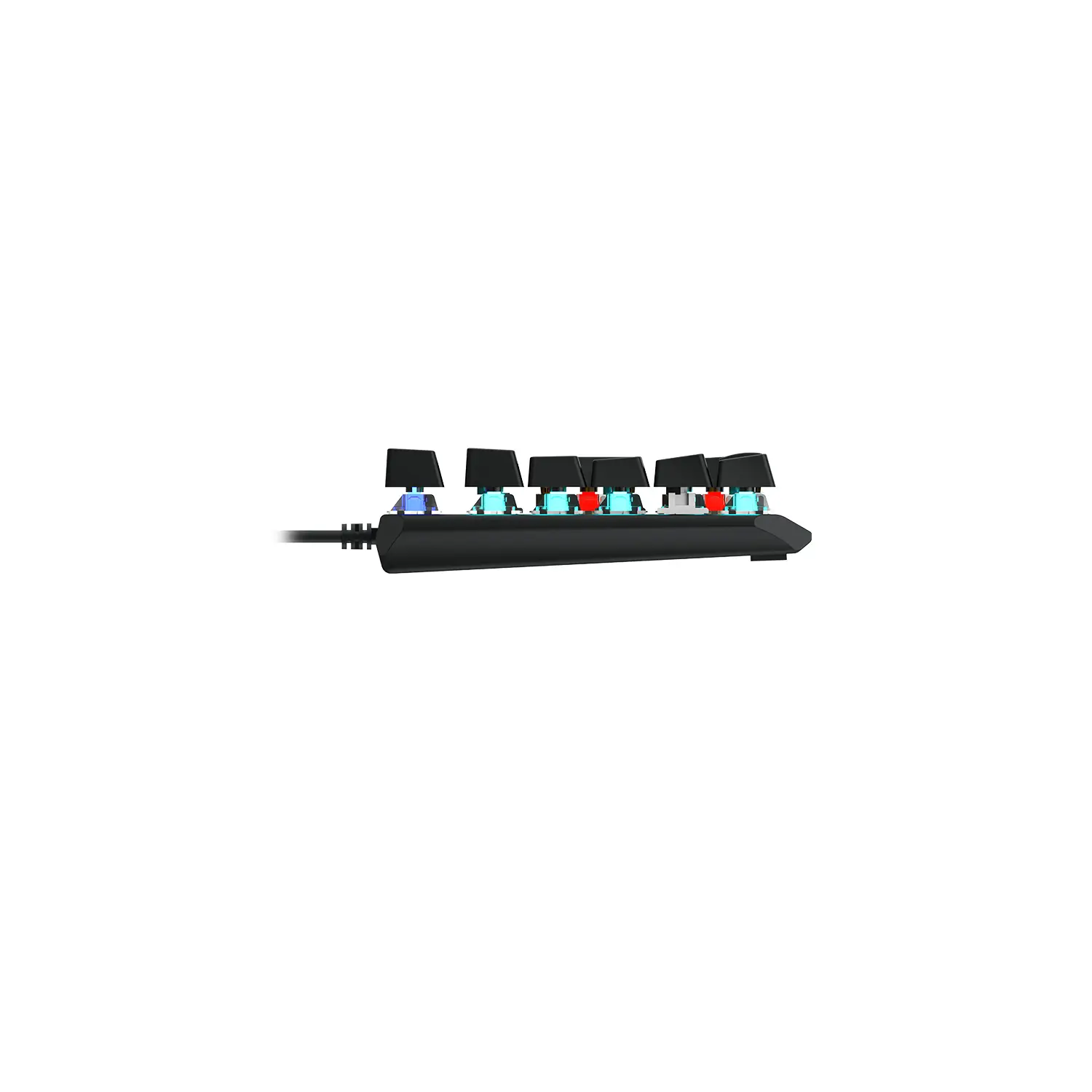 Lecoo GK301 USB Kablolu Makro Tuşlu Blue Switch RGB LED Aydınlatmalı Gaming Mekanik Türkçe Q Klavye Metalik Gri - Image 6