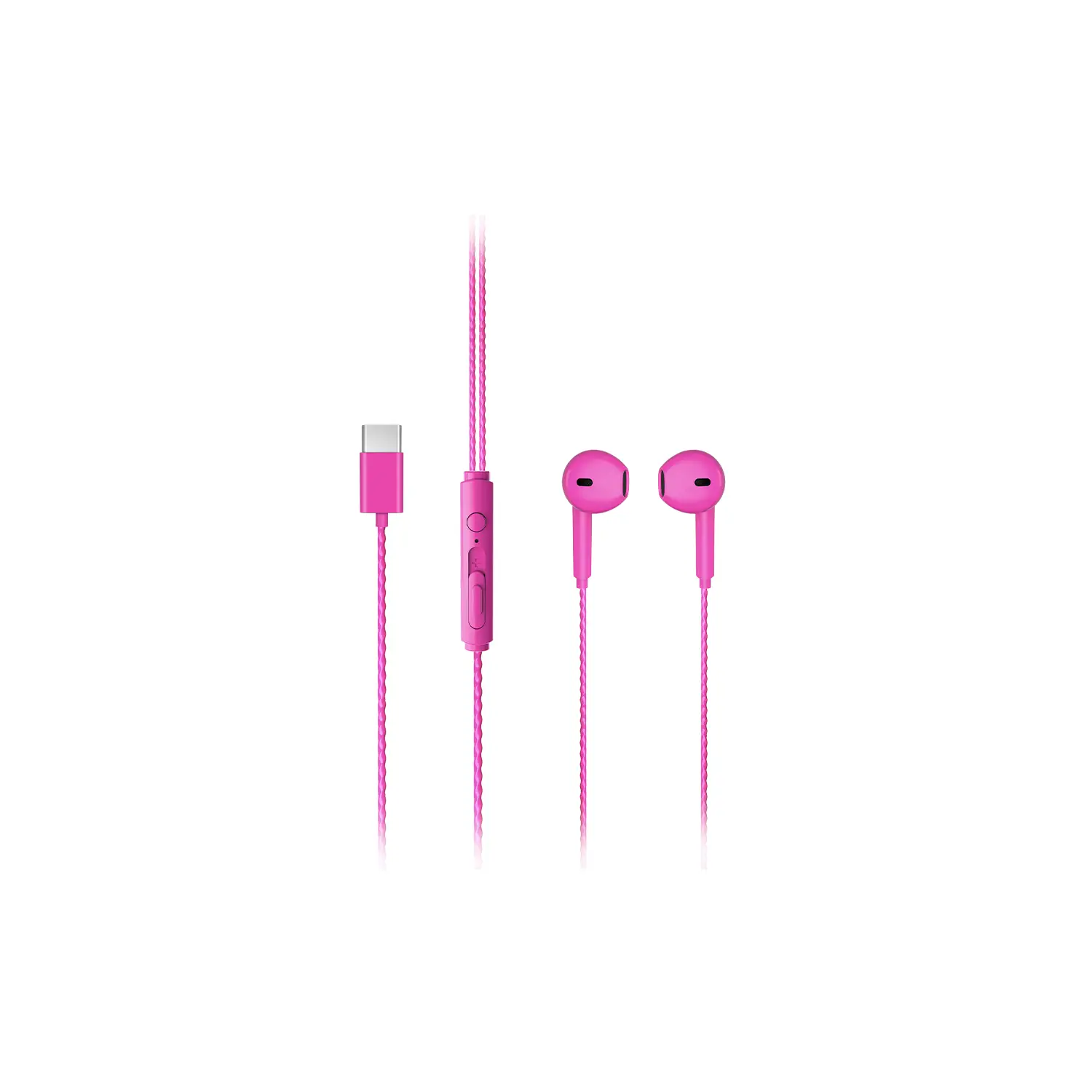 Lecoo EH104 Kablolu Type-C Kulak İçi Mikrofonlu Kulaklık Pembe - Image 2