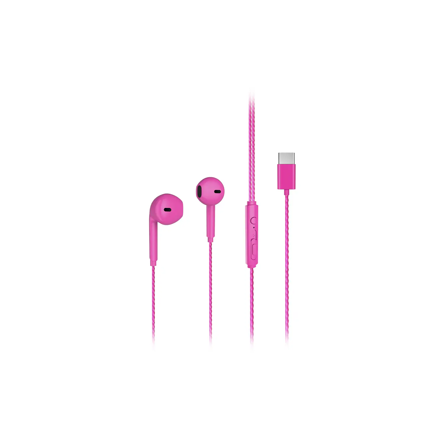 Lecoo EH104 Kablolu Type-C Kulak İçi Mikrofonlu Kulaklık Pembe - Image 4