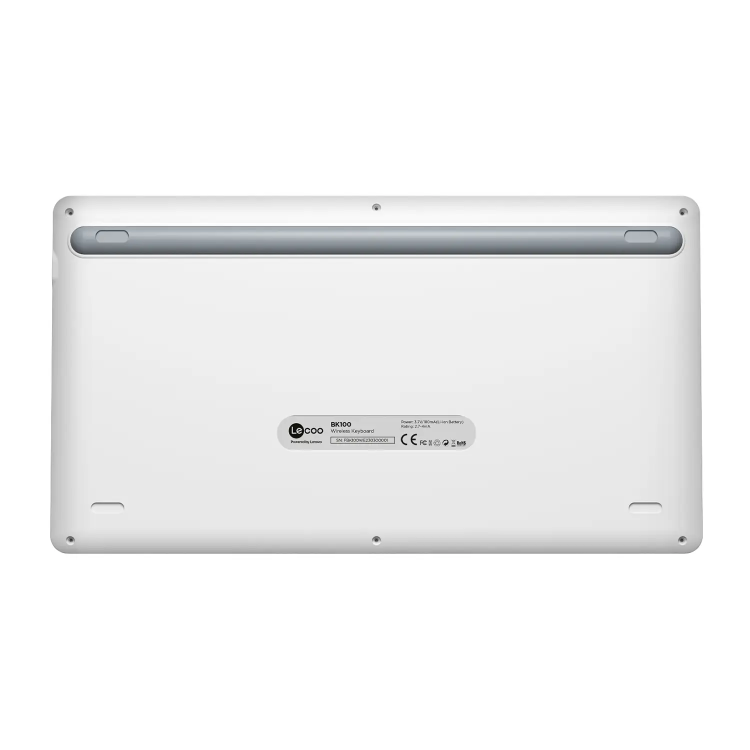 Lecoo BK100 Kablosuz Bluetooth Şarj Edilebilir Çoklu Cihaz ile Uyumlu Türkçe Q Klavye Beyaz - Image 5