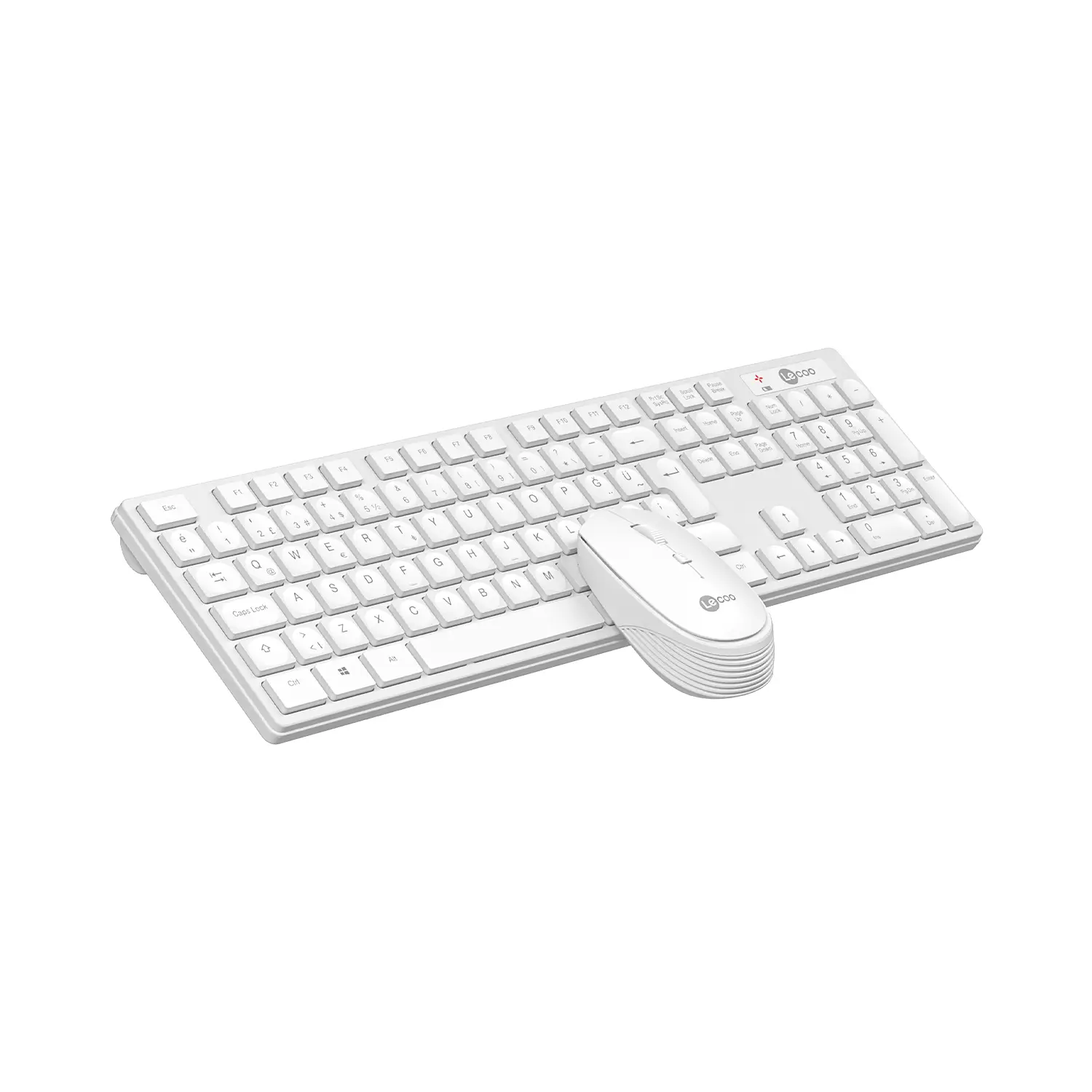 Lecoo KM2001 Kablosuz Türkçe Q Klavye & Mouse Set Beyaz - Image 3