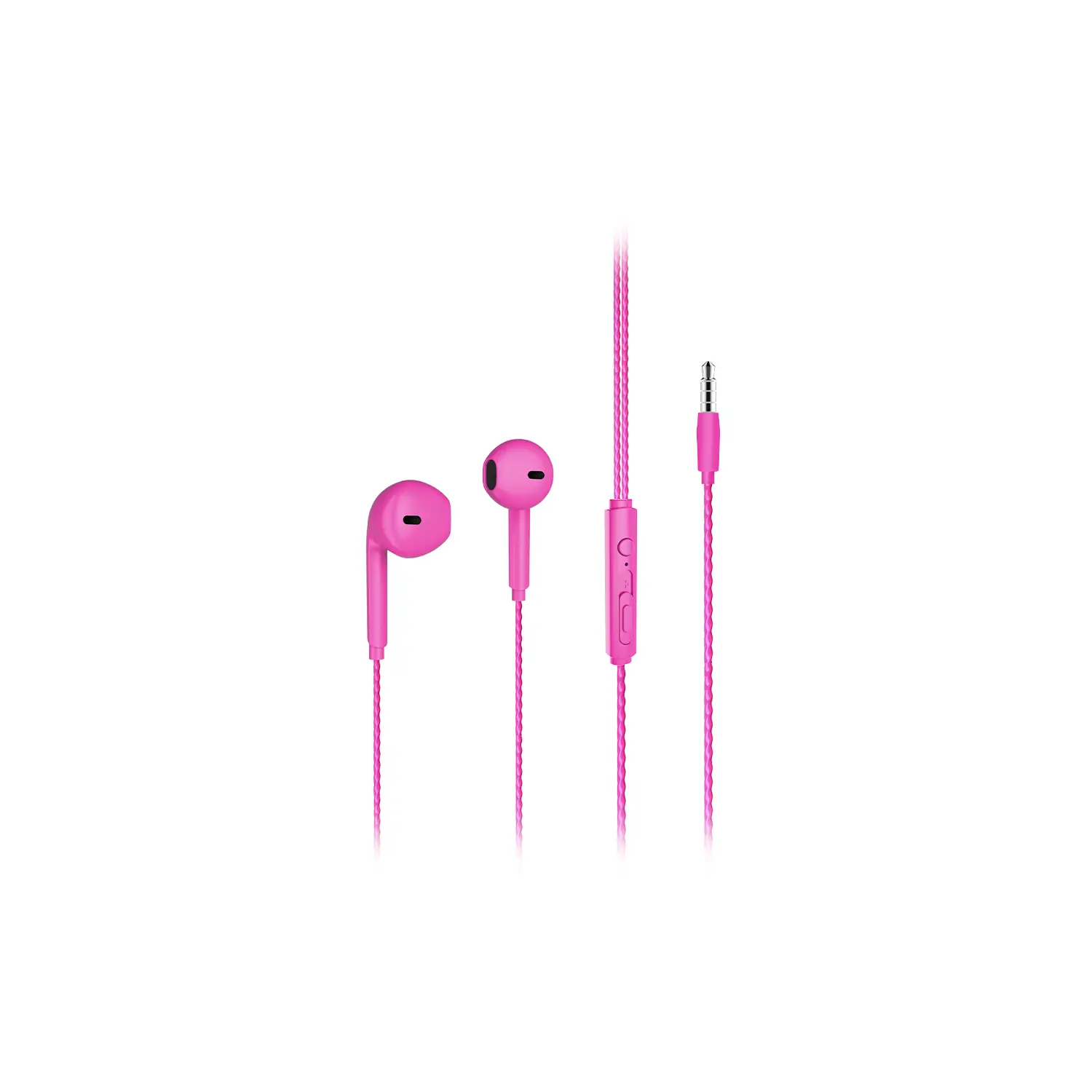 Lecoo EH104 Kablolu 3.5mm Jacklı Kulak İçi Mikrofonlu Kulaklık Pembe - Image 5