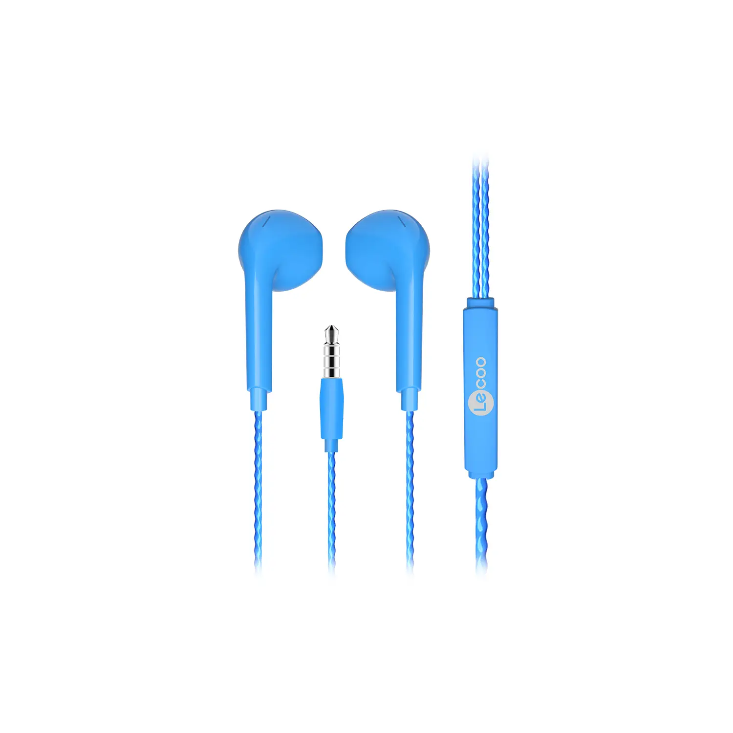 Lecoo EH104 Kablolu 3.5mm Jacklı Kulak İçi Mikrofonlu Kulaklık Mavi