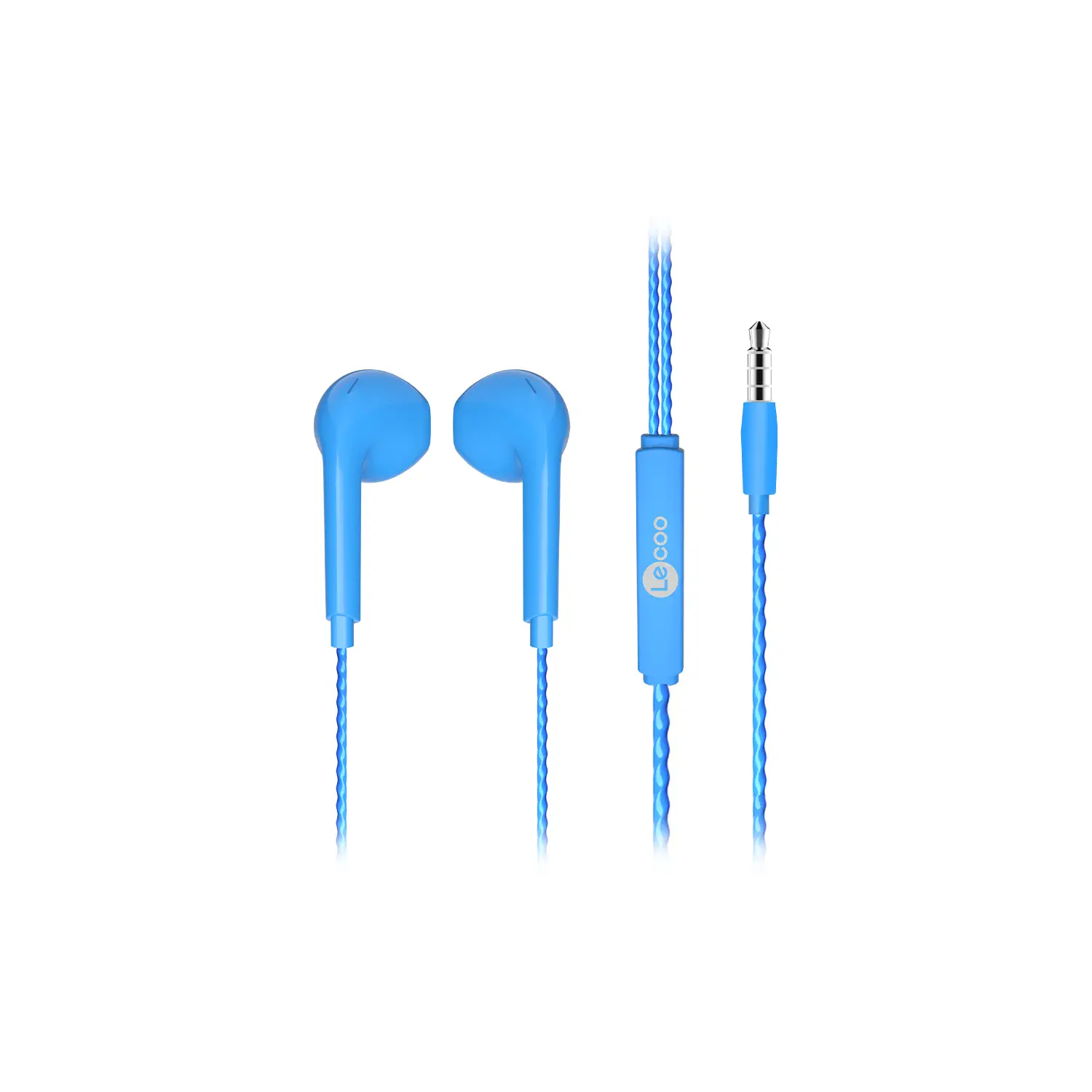 Lecoo EH104 Kablolu 3.5mm Jacklı Kulak İçi Mikrofonlu Kulaklık Mavi - Image 3