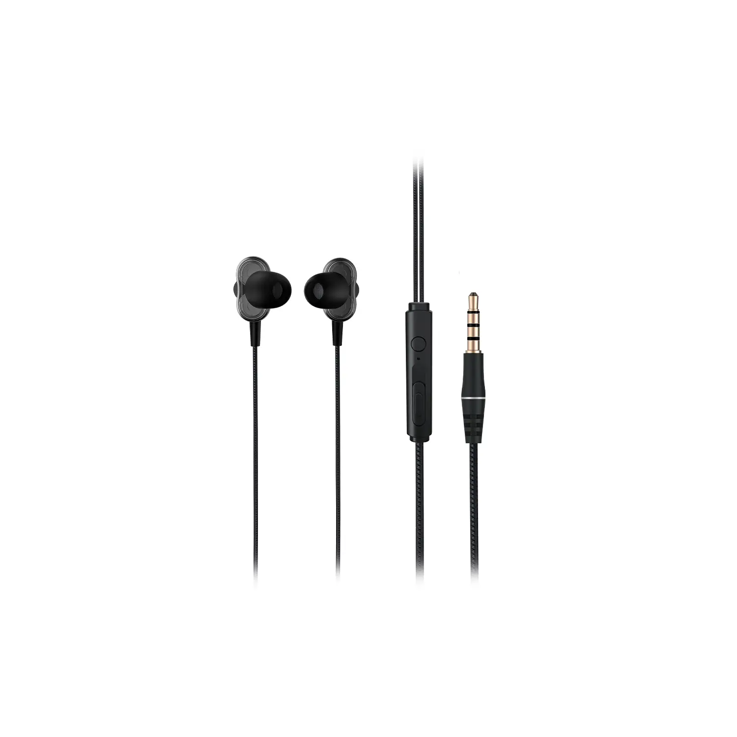 Lecoo EH102 Kablolu 3.5mm Jacklı Kulak İçi Mikrofonlu Dual Driver Kulaklık Siyah - Image 2