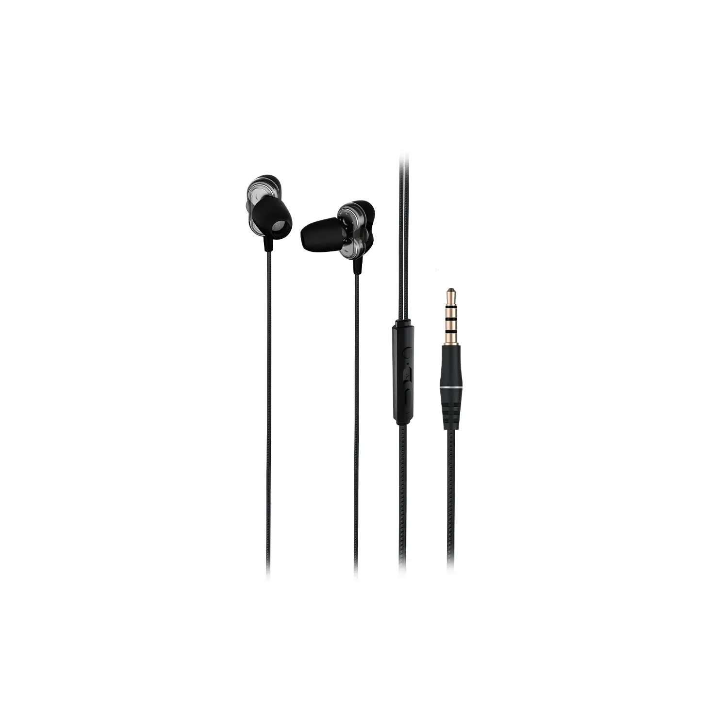 Lecoo EH102 Kablolu 3.5mm Jacklı Kulak İçi Mikrofonlu Dual Driver Kulaklık Siyah - Image 3
