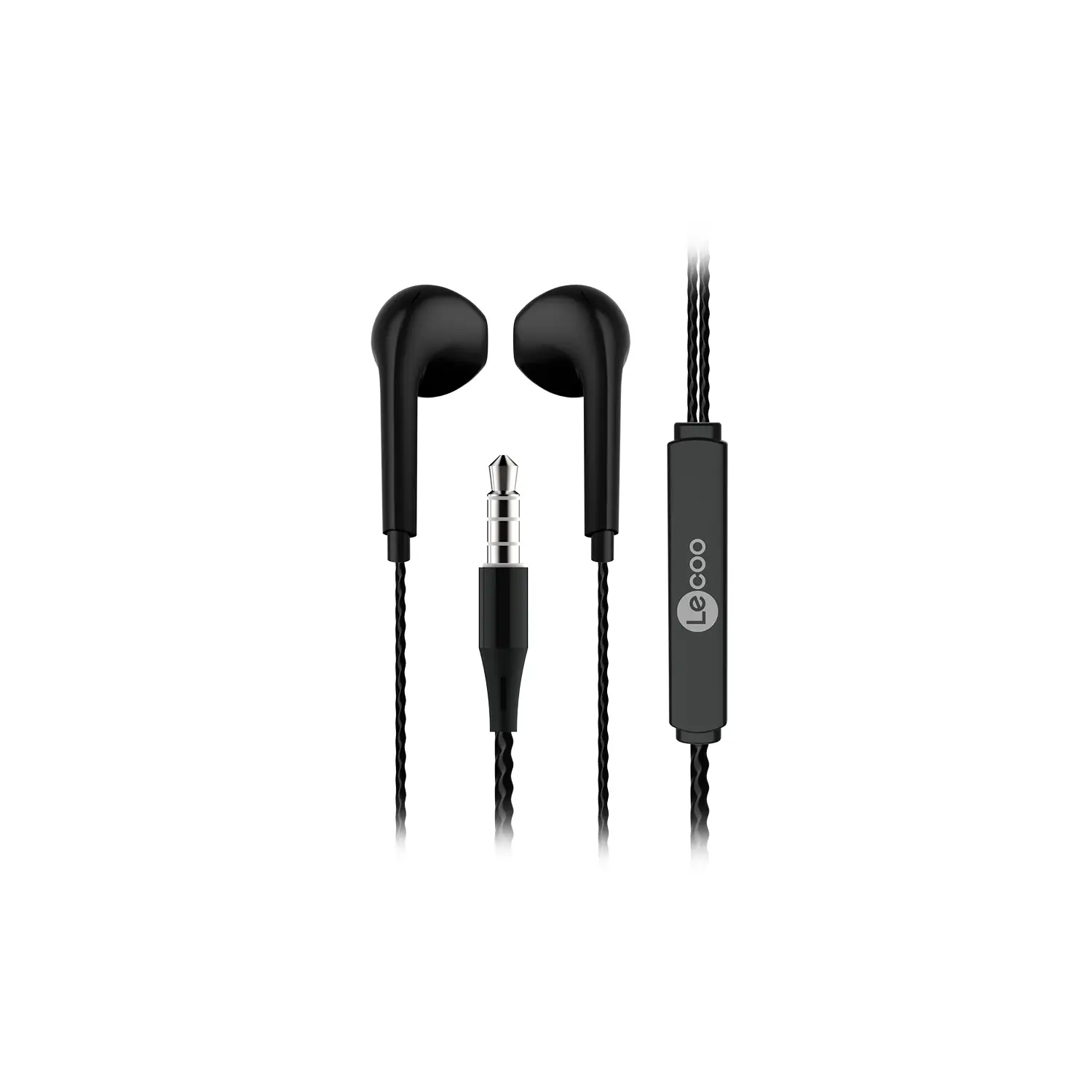 Lecoo EH104 Kablolu 3.5mm Jacklı Kulak İçi Mikrofonlu Kulaklık Siyah
