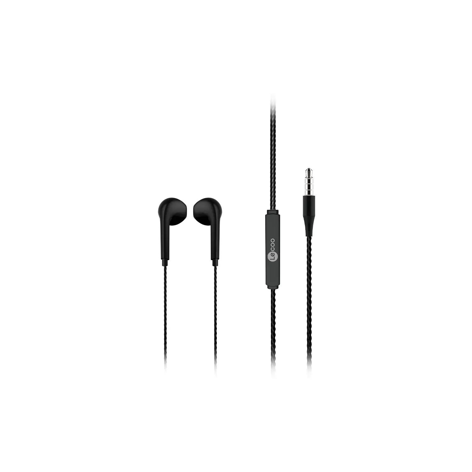 Lecoo EH104 Kablolu 3.5mm Jacklı Kulak İçi Mikrofonlu Kulaklık Siyah - Image 3