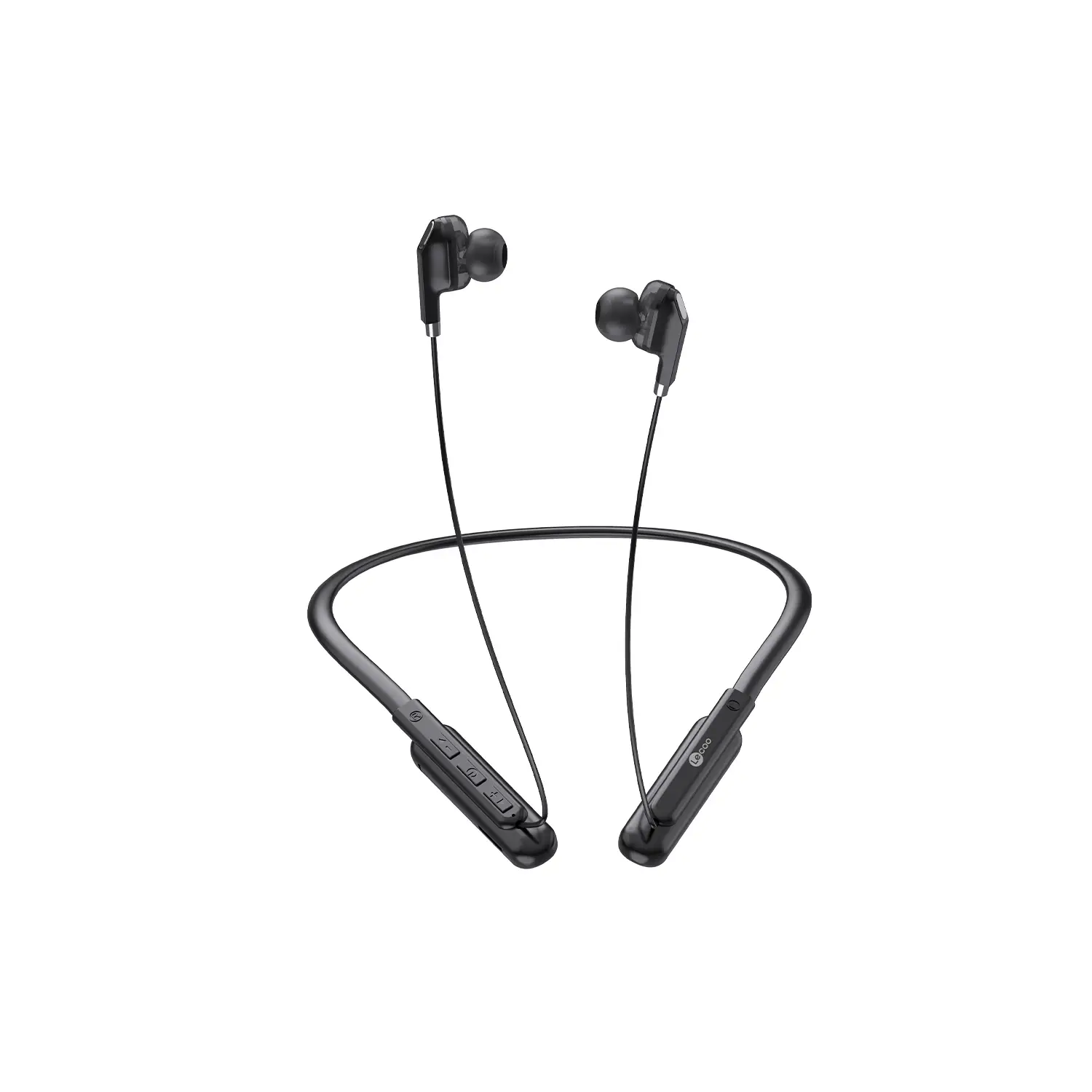 Lecoo ES202 Boyun Bantlı Kablosuz Bluetooth 5.0 Mikrofonlu Kulak İçi Kulaklık Siyah - Image 4