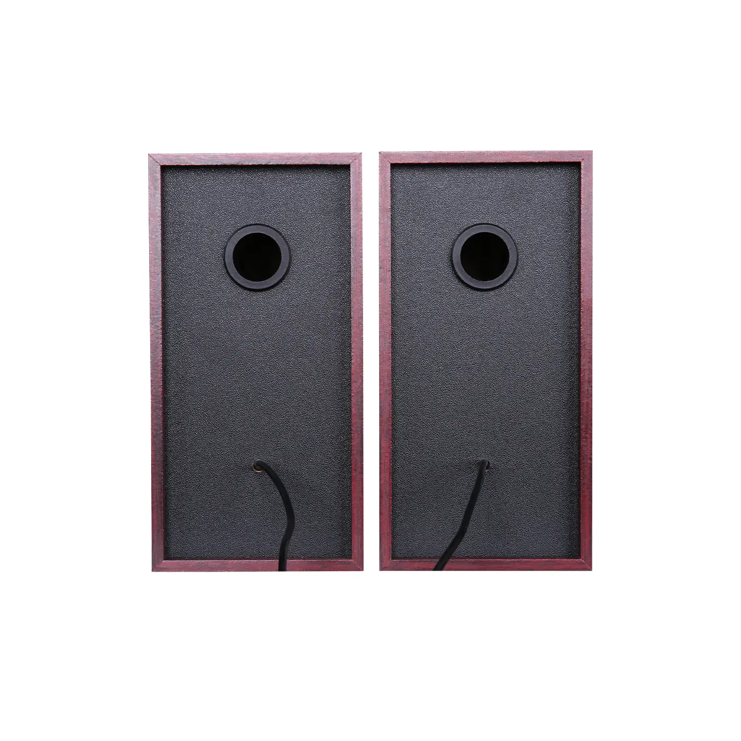 Lecoo DS105 Kablolu USB + 3.5mm Jack Girişli 6W Stereo Masaüstü Ahşap Hoparlör - Image 3