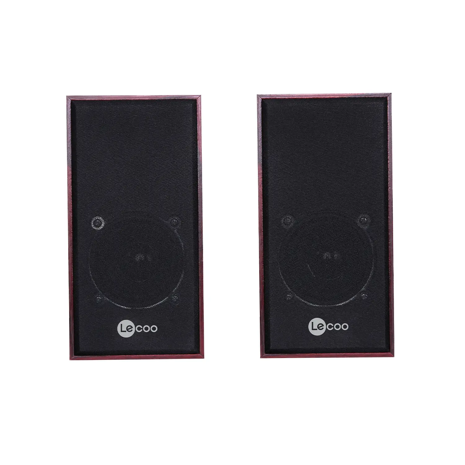 Lecoo DS105 Kablolu USB + 3.5mm Jack Girişli 6W Stereo Masaüstü Ahşap Hoparlör - Image 4