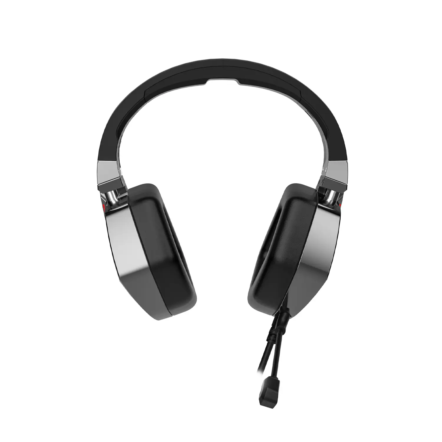 Lecoo HT402 USB + 3.5mm Jack Kablolu RGB LED Aydınlatmalı Çıkartılabilir Mikrofonlu Kulak Üstü Gaming Kulaklık Siyah - Image 2