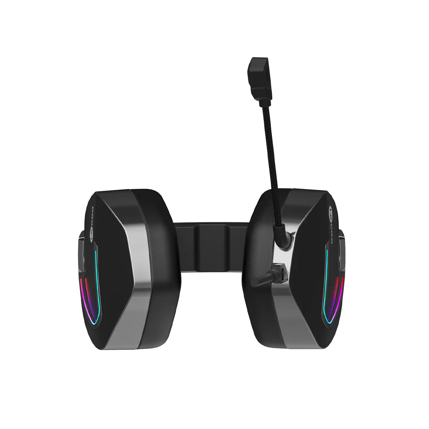 Lecoo HT402 USB Kablolu Surround 7.1 RGB LED Aydınlatmalı Çıkartılabilir Mikrofonlu Kulak Üstü Gaming Kulaklık Siyah - Image 4