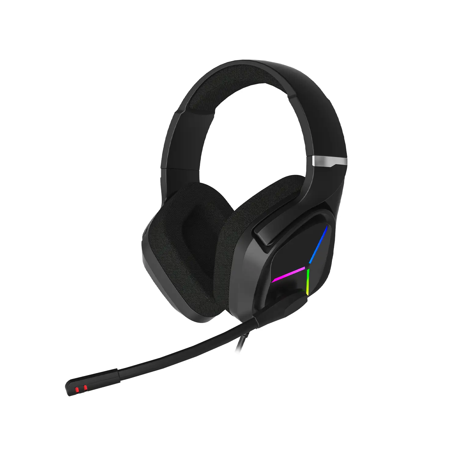 Lecoo HT406 3.5mm Jack + USB Kablolu RGB Aydınlatmalı Kulak Üstü Gaming Kulaklık Siyah - Image 4