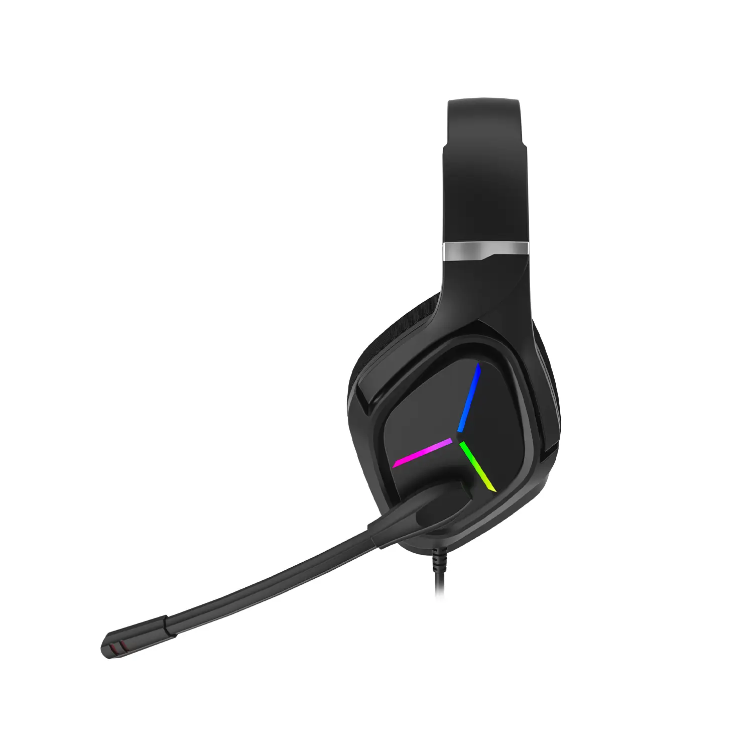 Lecoo HT406 3.5mm Jack + USB Kablolu RGB Aydınlatmalı Kulak Üstü Gaming Kulaklık Siyah - Image 5