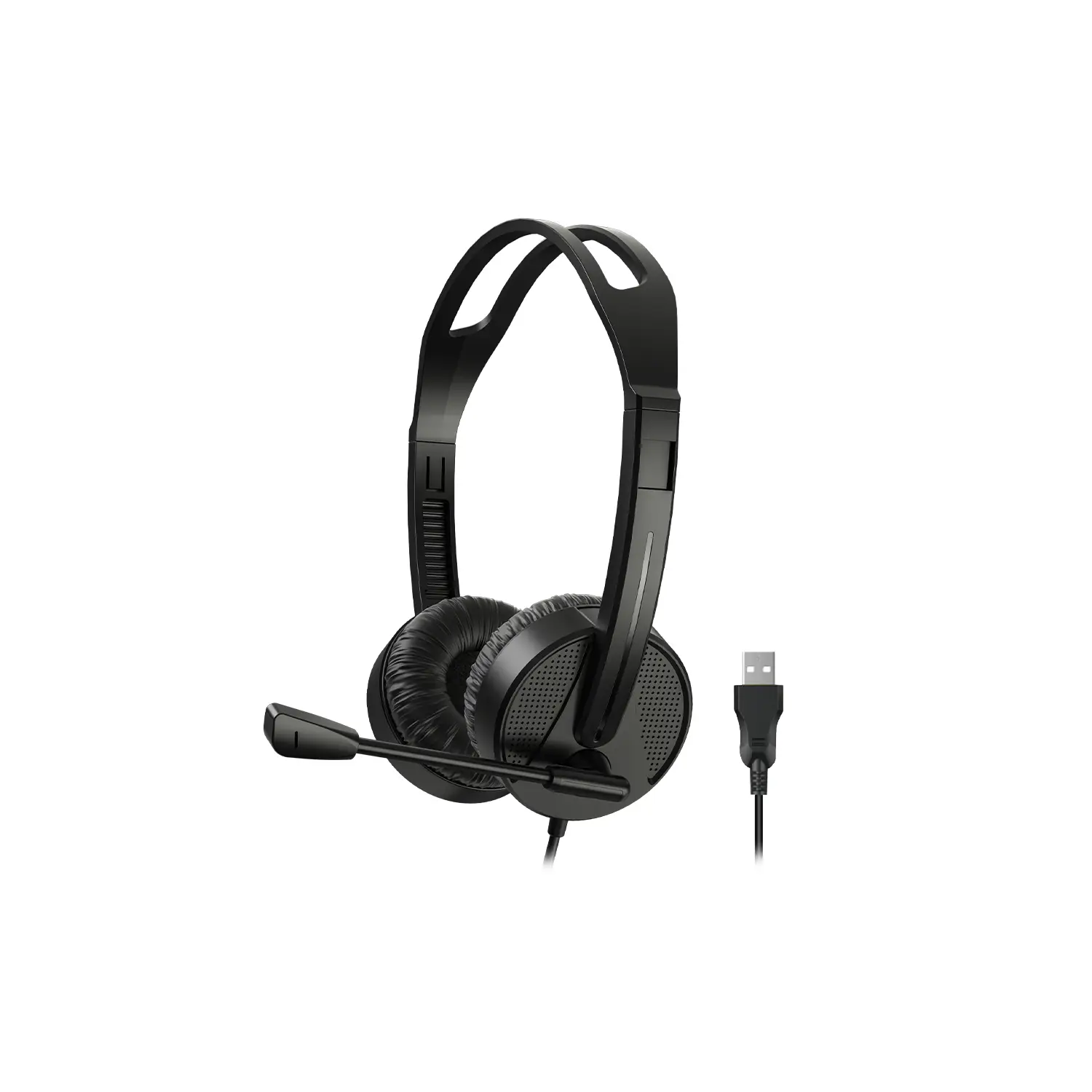 Lecoo HT106 USB Kablolu Mikrofonlu Kulak Üstü Kulaklık Siyah - Image 7