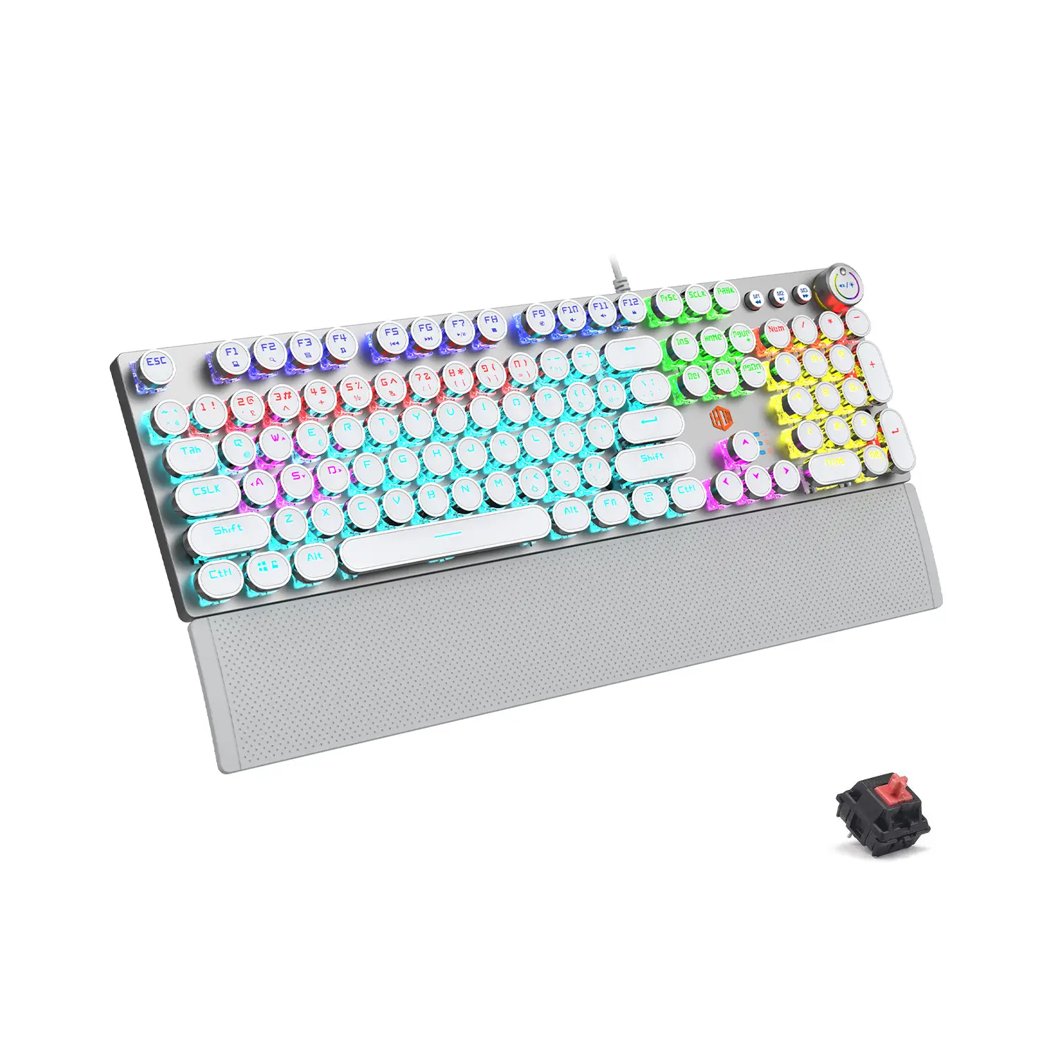 Lecoo KG1102 Kablolu Red Switch Makro Tuşlu RGB LED Aydınlatmalı Mekanik Gaming Türkçe Q Metalik Klavye