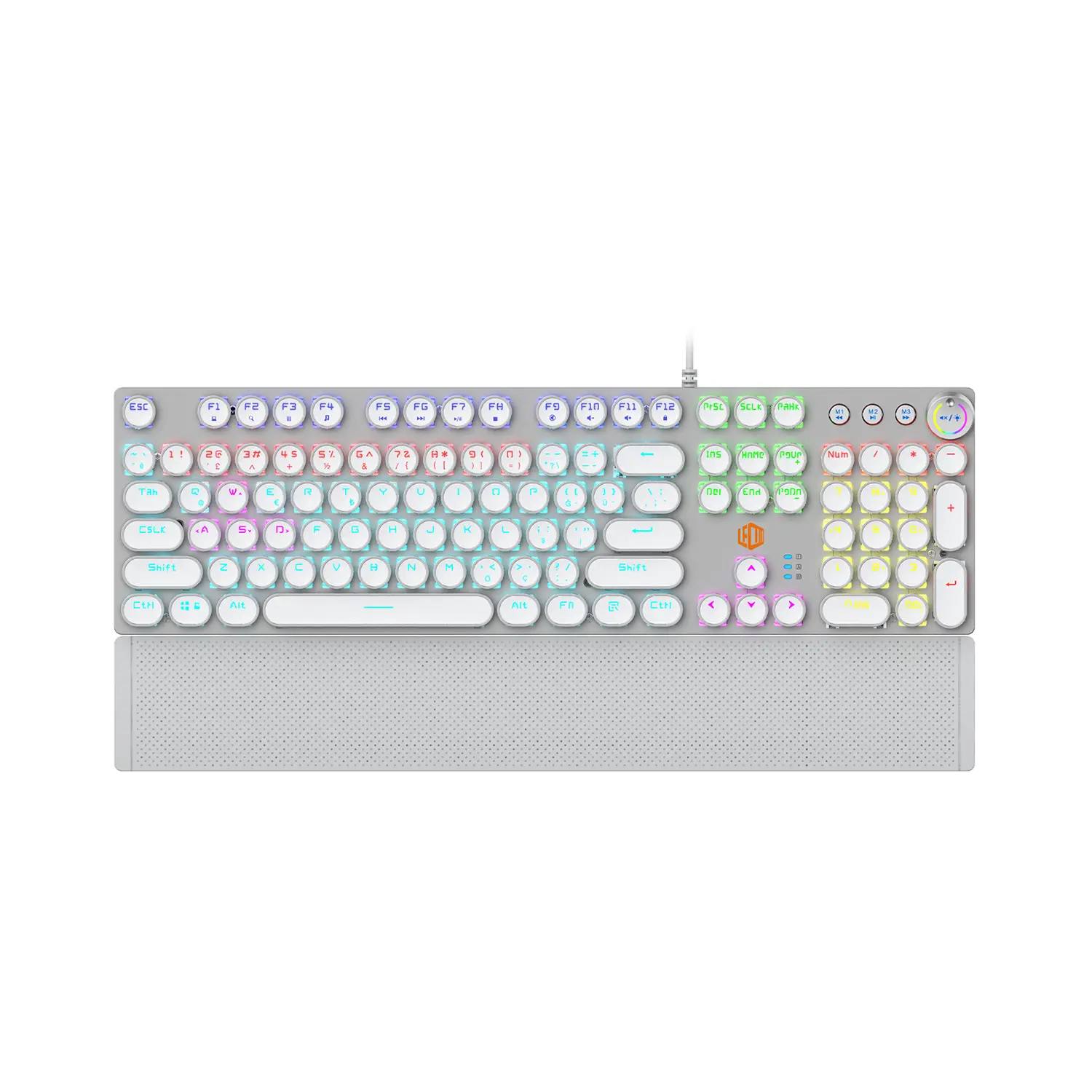 Lecoo KG1102 Kablolu Red Switch Makro Tuşlu RGB LED Aydınlatmalı Mekanik Gaming Türkçe Q Metalik Klavye - Image 2