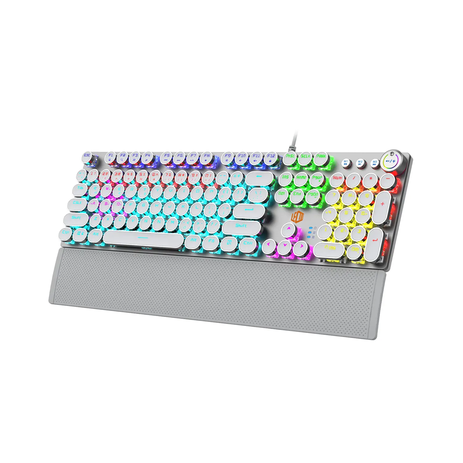 Lecoo KG1102 Kablolu Red Switch Makro Tuşlu RGB LED Aydınlatmalı Mekanik Gaming Türkçe Q Metalik Klavye - Image 8
