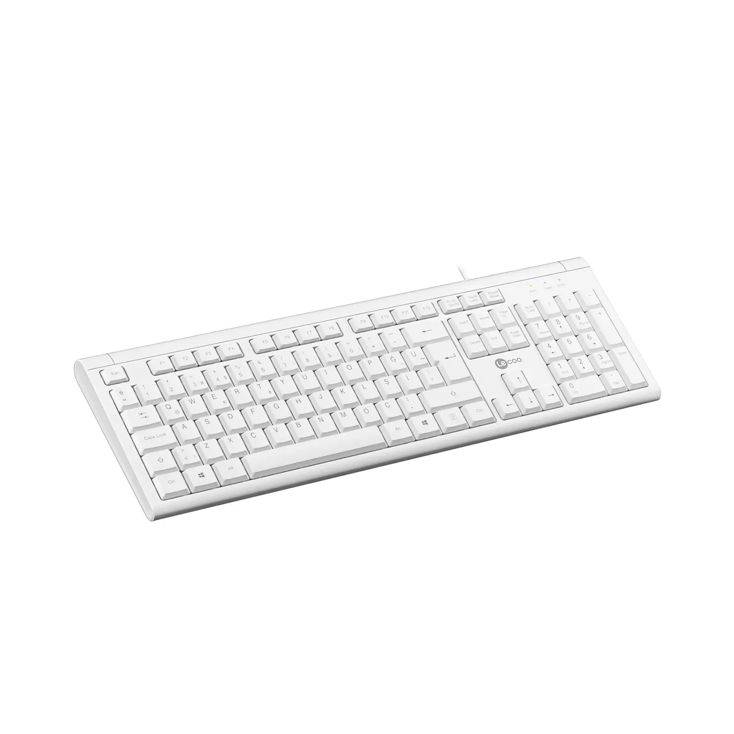 Lecoo KB101 USB Kablolu Türkçe Q Klavye Beyaz - Image 2