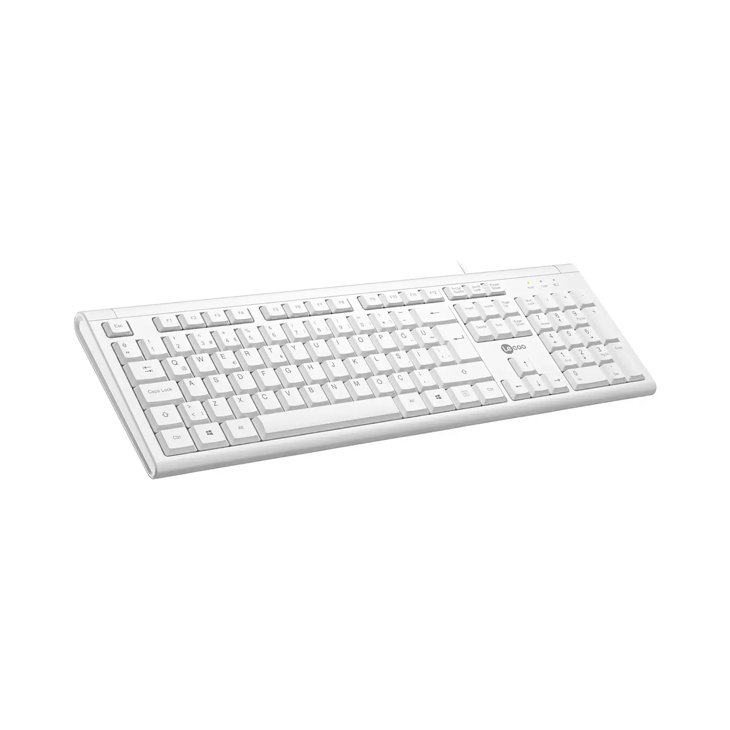 Lecoo KB101 USB Kablolu Türkçe Q Klavye Beyaz - Image 3
