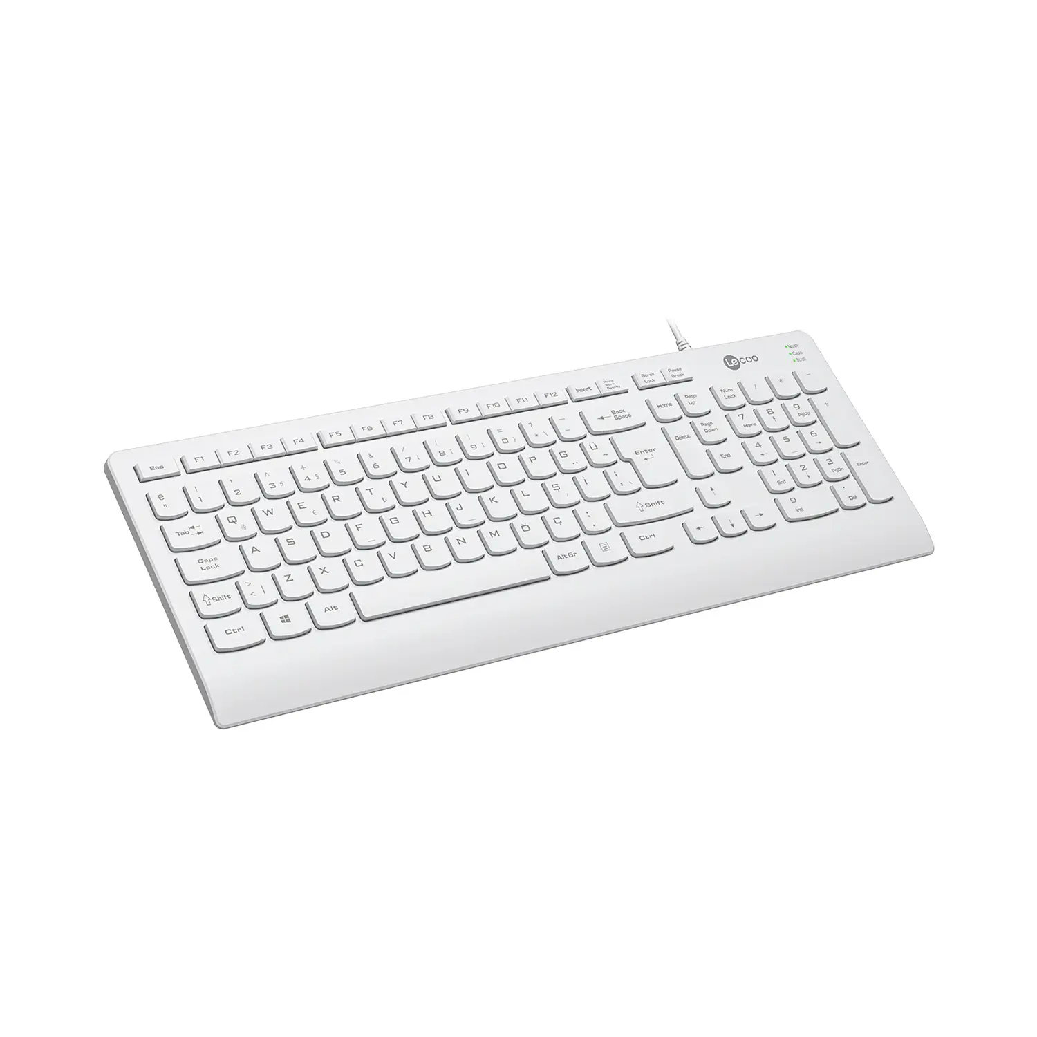 Lecoo KB103 USB Kablolu Türkçe Q Klavye Beyaz - Image 3
