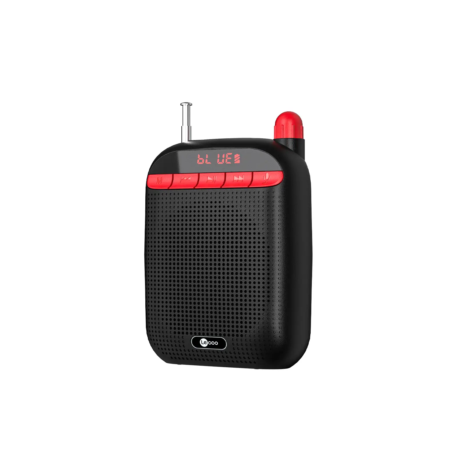 Lecoo MCS30 Kablosuz Bluetooth/USB/AUX/SD Kart Girişli Çift Mikrofonlu Ses Kaydetme Özellikli Taşınabilir Hoparlör Siyah - Image 2