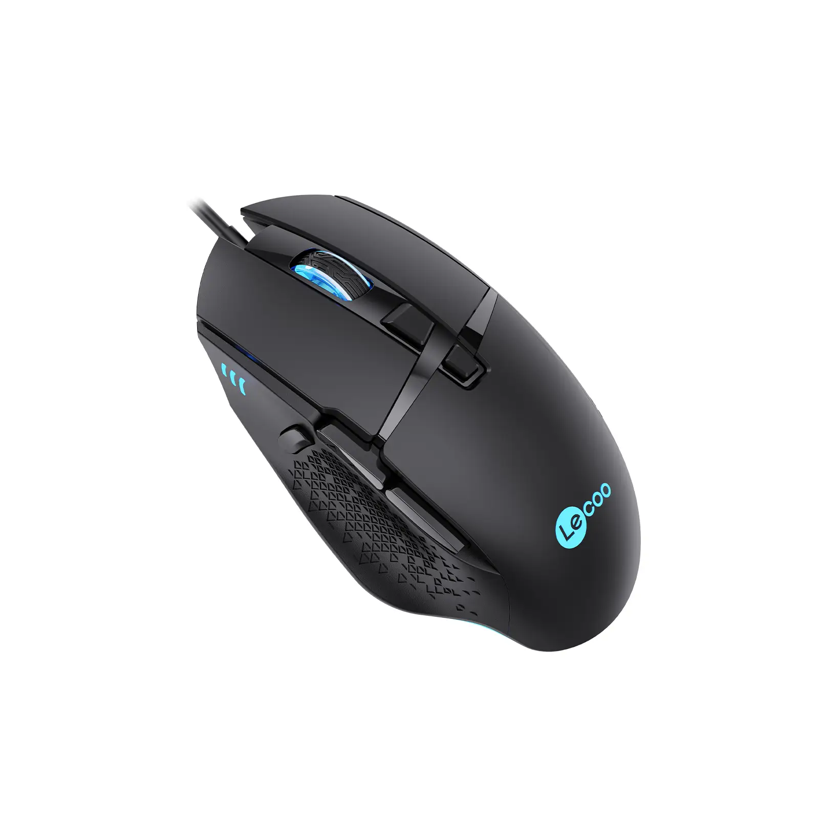 Lecoo MG1101 Kablolu RGB LED Aydınlatmalı 6400DPI 8 Tuşlu Gaming Optik Mouse Siyah - Image 2