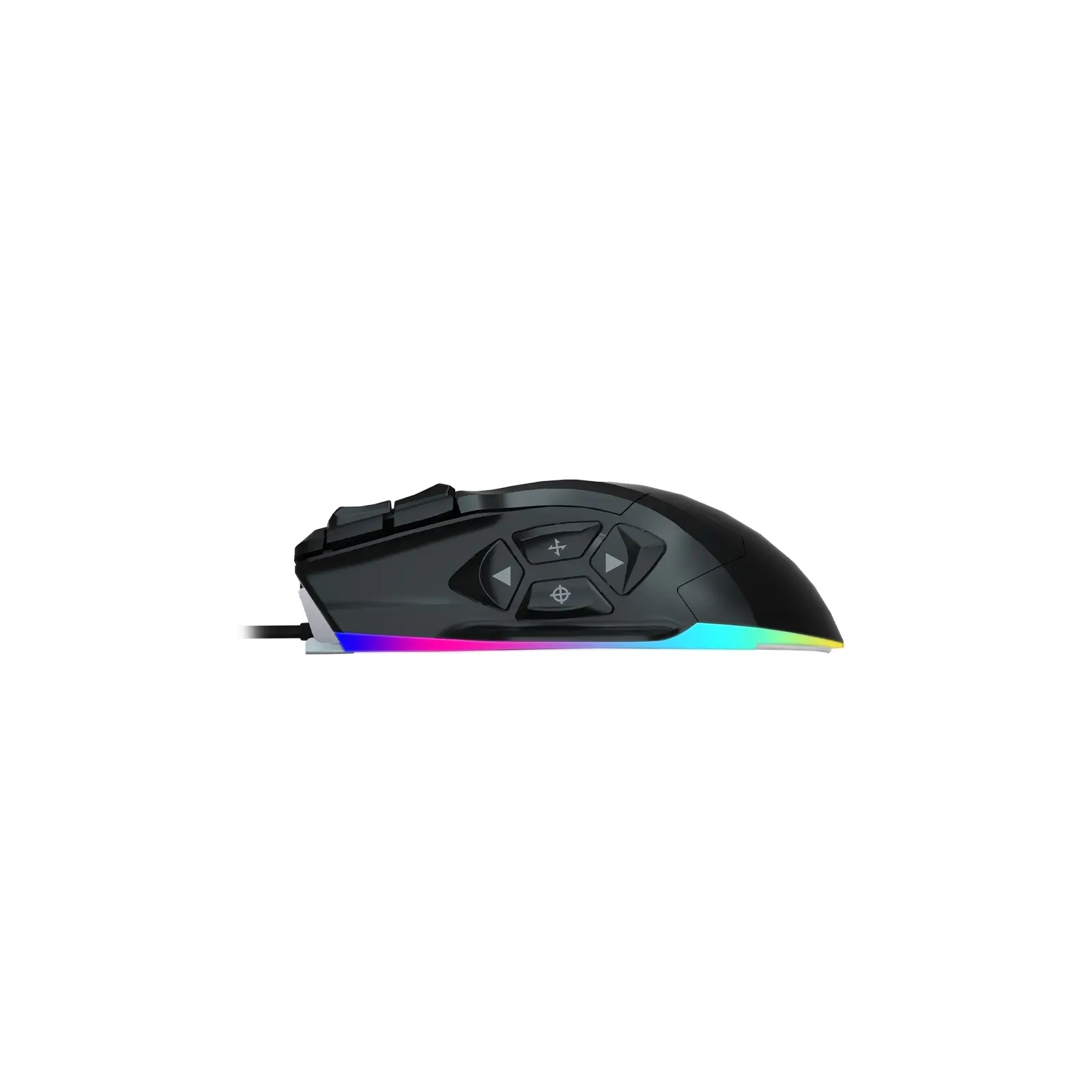 Lecoo MG1102 Kablolu RGB LED Aydınlatmalı 8200DPI 10 Makro Tuşlu Kuru Kafa Desenli Win Mac Gaming Optik Mouse ve Mouse Pad Siyah - Image 4