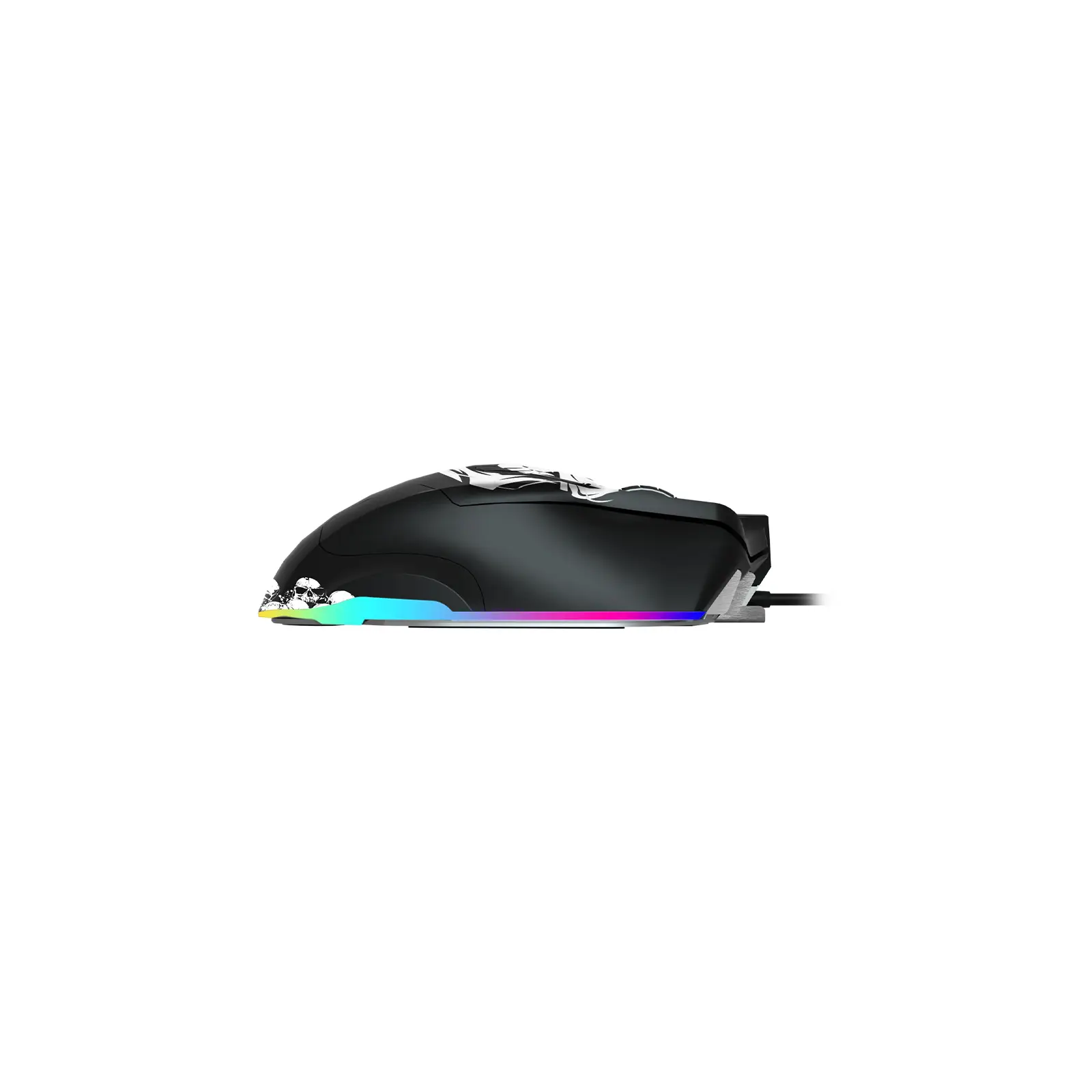 Lecoo MG1102 Kablolu RGB LED Aydınlatmalı 8200DPI 10 Makro Tuşlu Kuru Kafa Desenli Win Mac Gaming Optik Mouse ve Mouse Pad Siyah - Image 5