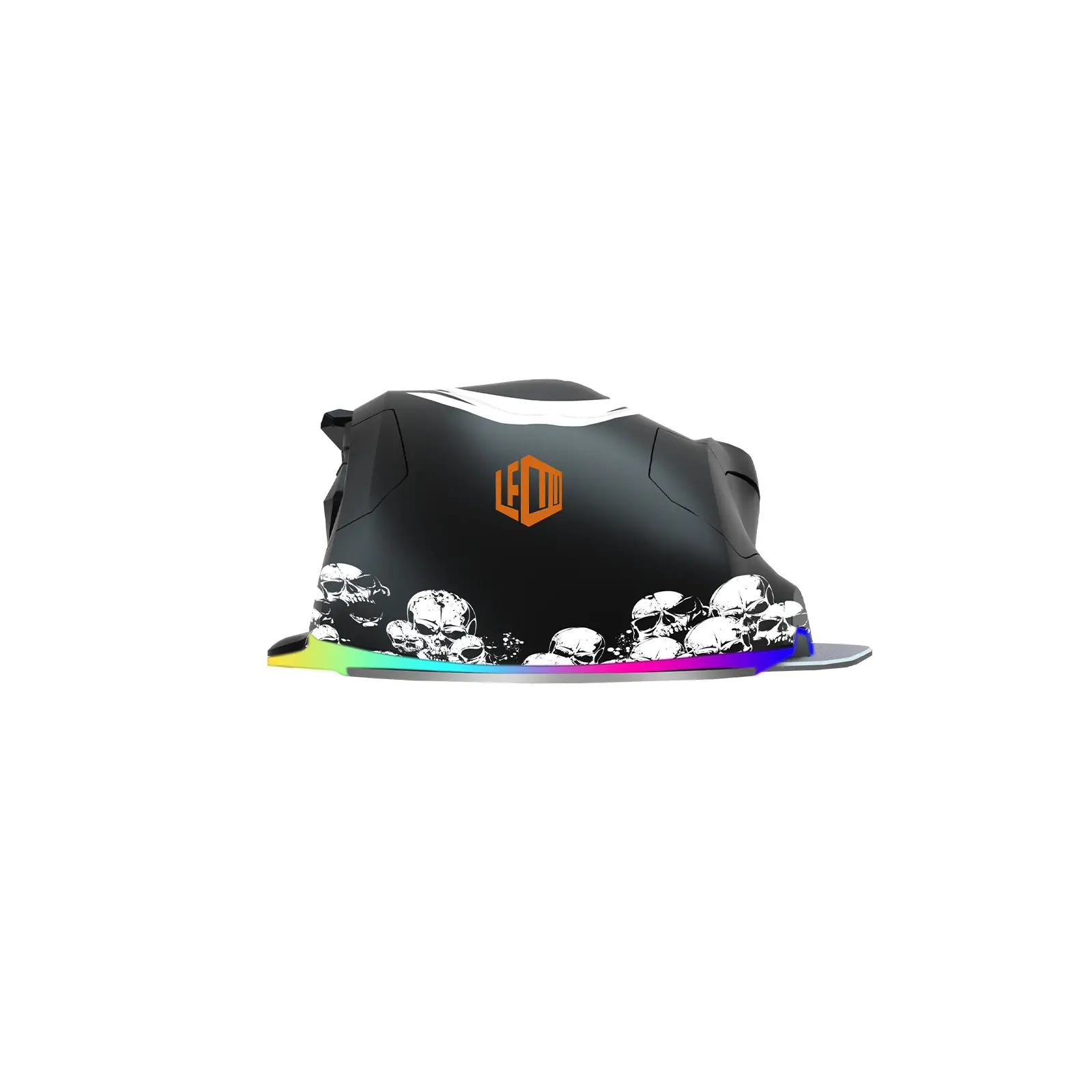 Lecoo MG1102 Kablolu RGB LED Aydınlatmalı 8200DPI 10 Makro Tuşlu Kuru Kafa Desenli Win Mac Gaming Optik Mouse ve Mouse Pad Siyah - Image 6