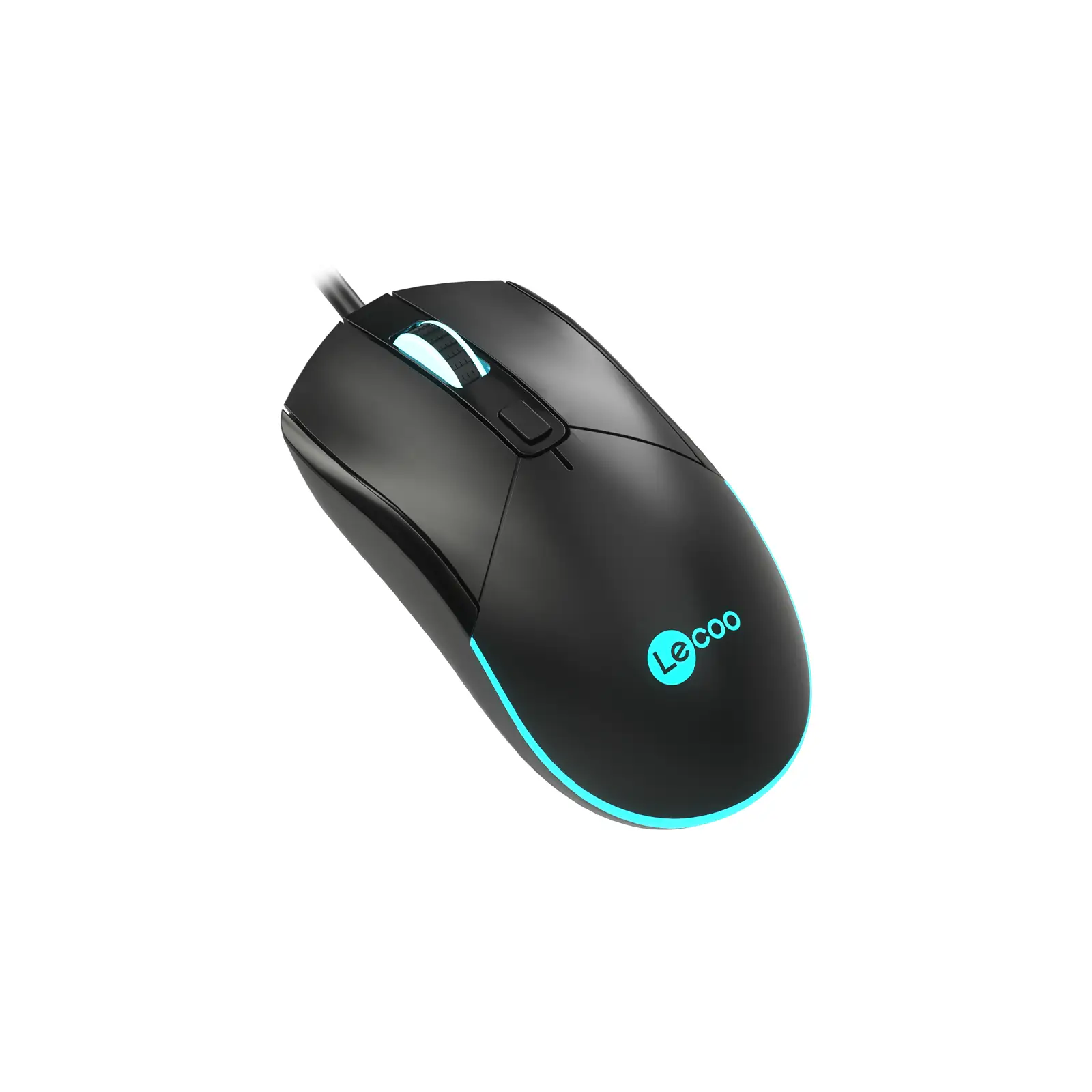 Lecoo MS120 USB Kablolu 2400DPI 4 Tuşlu RGB LED Aydınlatmalı Optik Gaming Optik Mouse Siyah - Image 2