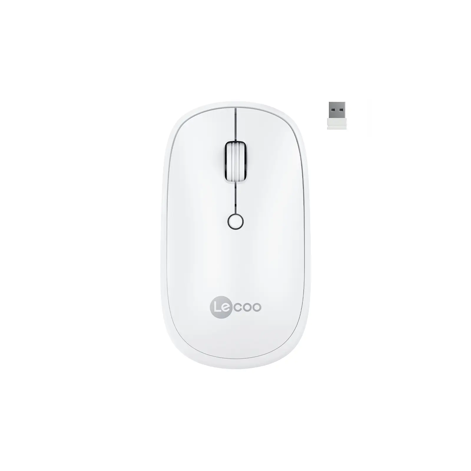 Lecoo WS209 Kablosuz 6 Tuşlu 1600DPI Çift Modlu Optik Mouse Beyaz