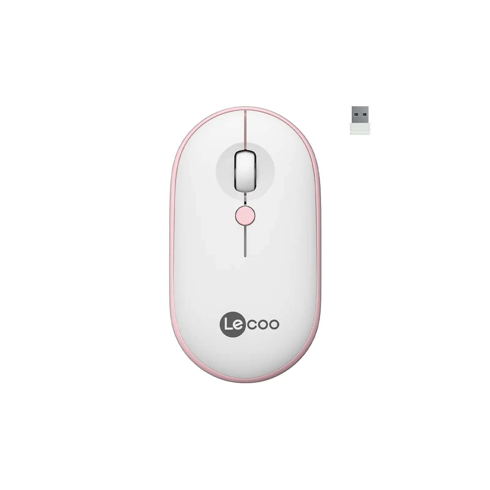 Lecoo WS212 Kablosuz 1600DPI 4 Tuşlu Optik Mouse Beyaz & Pembe