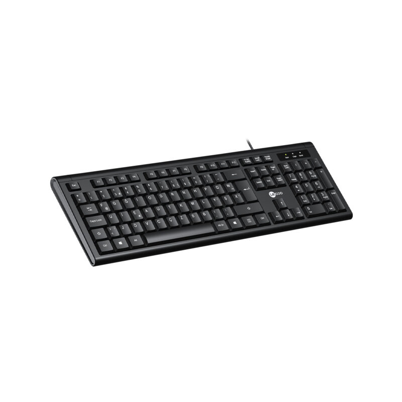 Lecoo KB101 USB Kablolu Türkçe F Klavye Siyah - Görsel 2