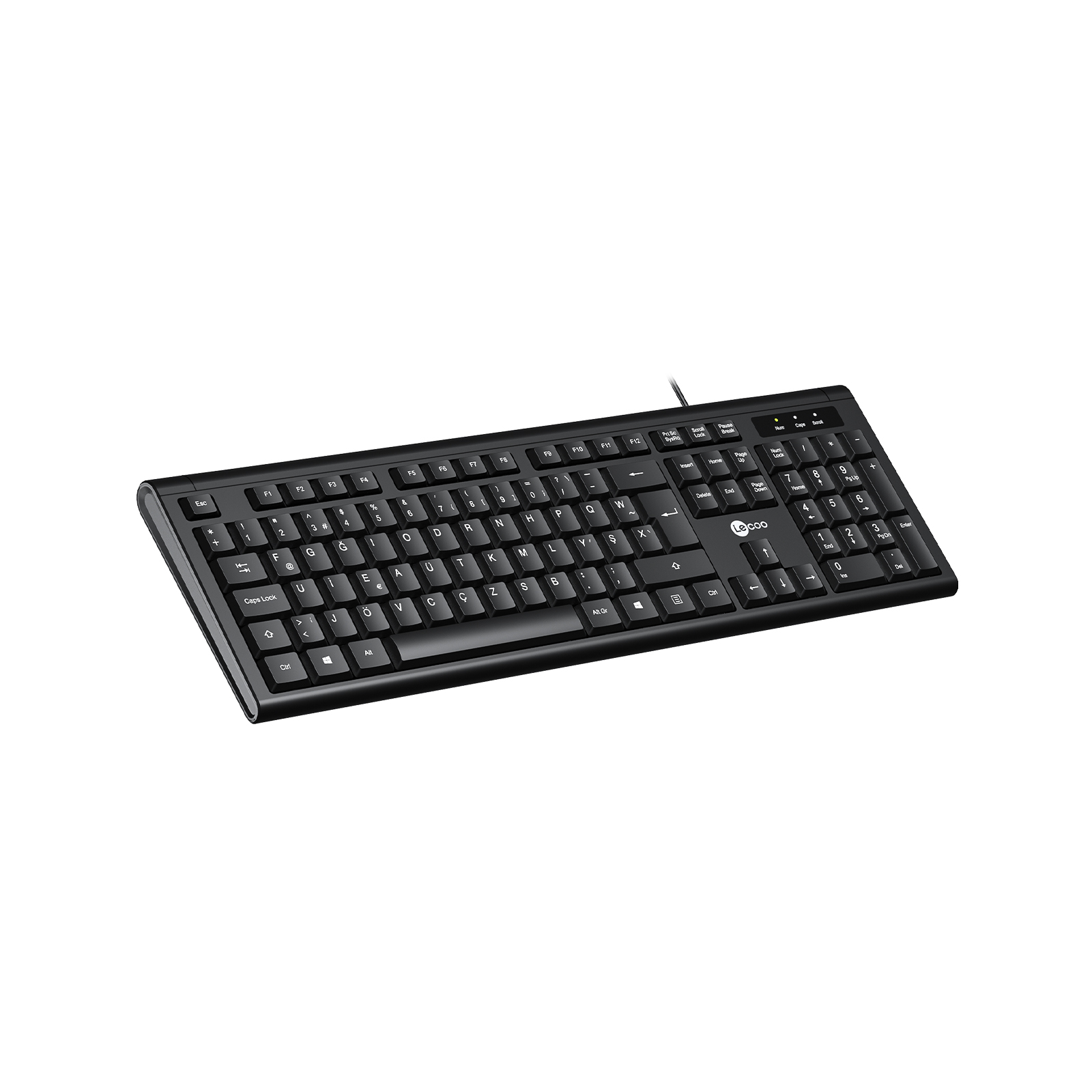 Lecoo KB101 USB Kablolu Türkçe F Klavye Siyah - Görsel 2
