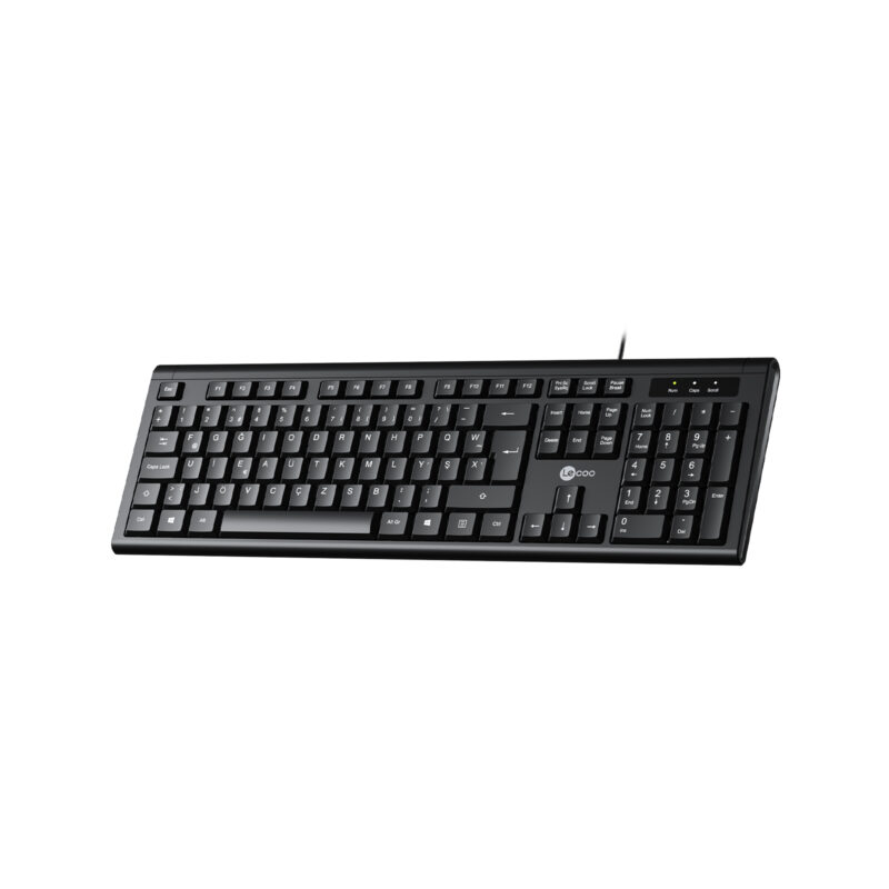 Lecoo KB101 USB Kablolu Türkçe F Klavye Siyah - Görsel 3