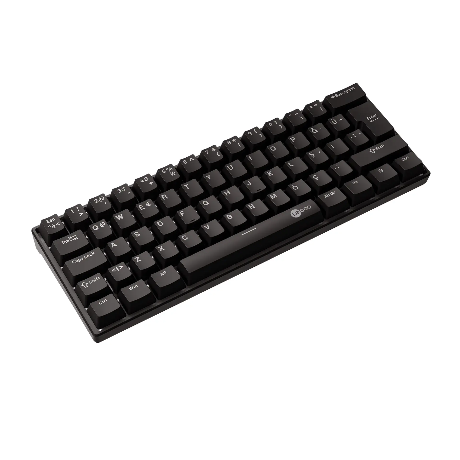 Lecoo GK601 Kablolu Blue Switch 62 Tuş RGB Mekanik Oyuncu Klavyesi Türkçe Q Siyah - Image 3