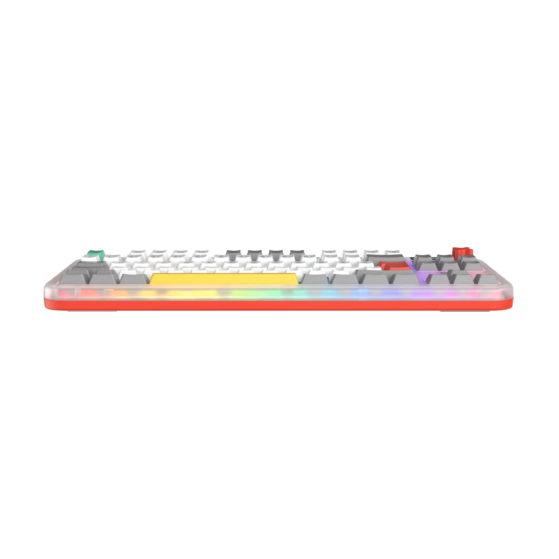 Lecoo GK302 Üç Modlu RGB Kablosuz 85 Tuşlu Türkçe Q Membran Oyuncu Klavyesi Beyaz Gri - Image 14