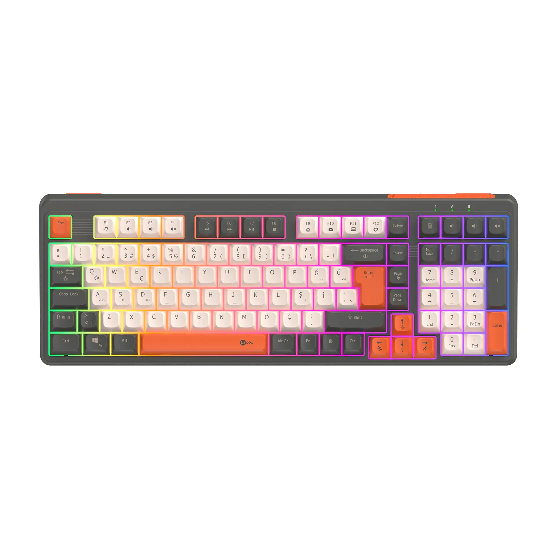 Lecoo GK104 Üç Modlu RGB Aydınlatmalı Membran Gaming Klavye