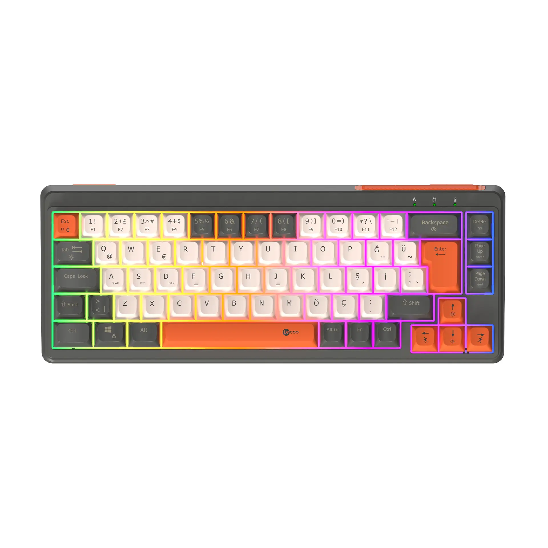 Lecoo GK680 Üç Modlu RGB Aydınlatmalı 68 Tuş Türkçe Q Membran Gaming Klavye